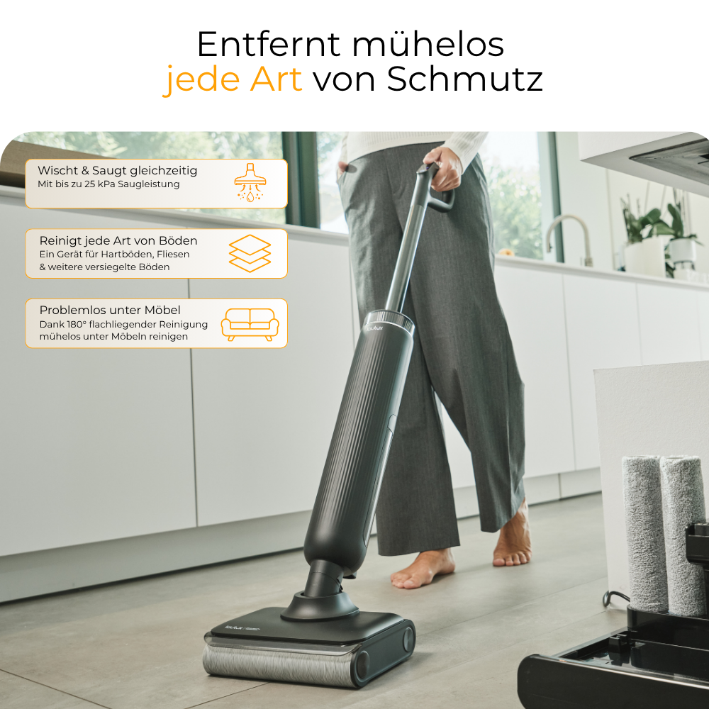 Ein Gerät für Hartböden, Fliesen und Feinsteinzeug