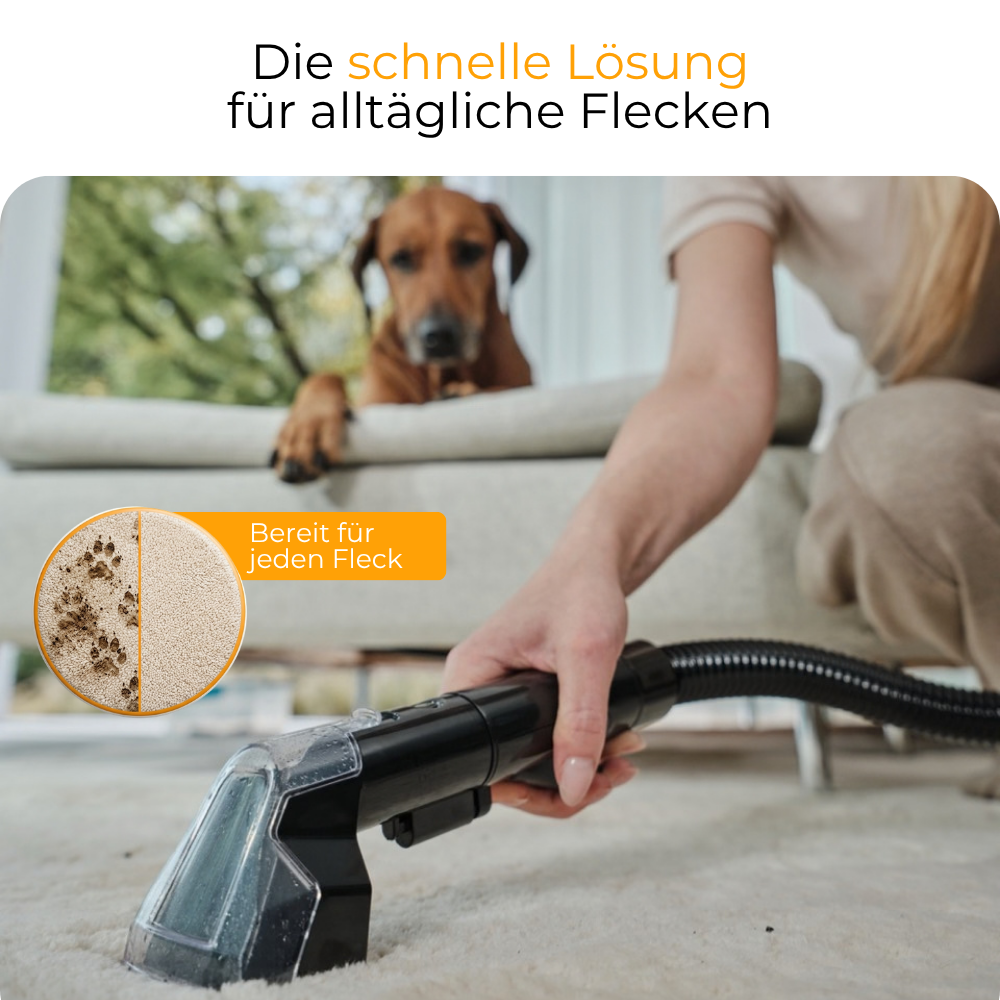 Entfernt Flecken im handumdrehen